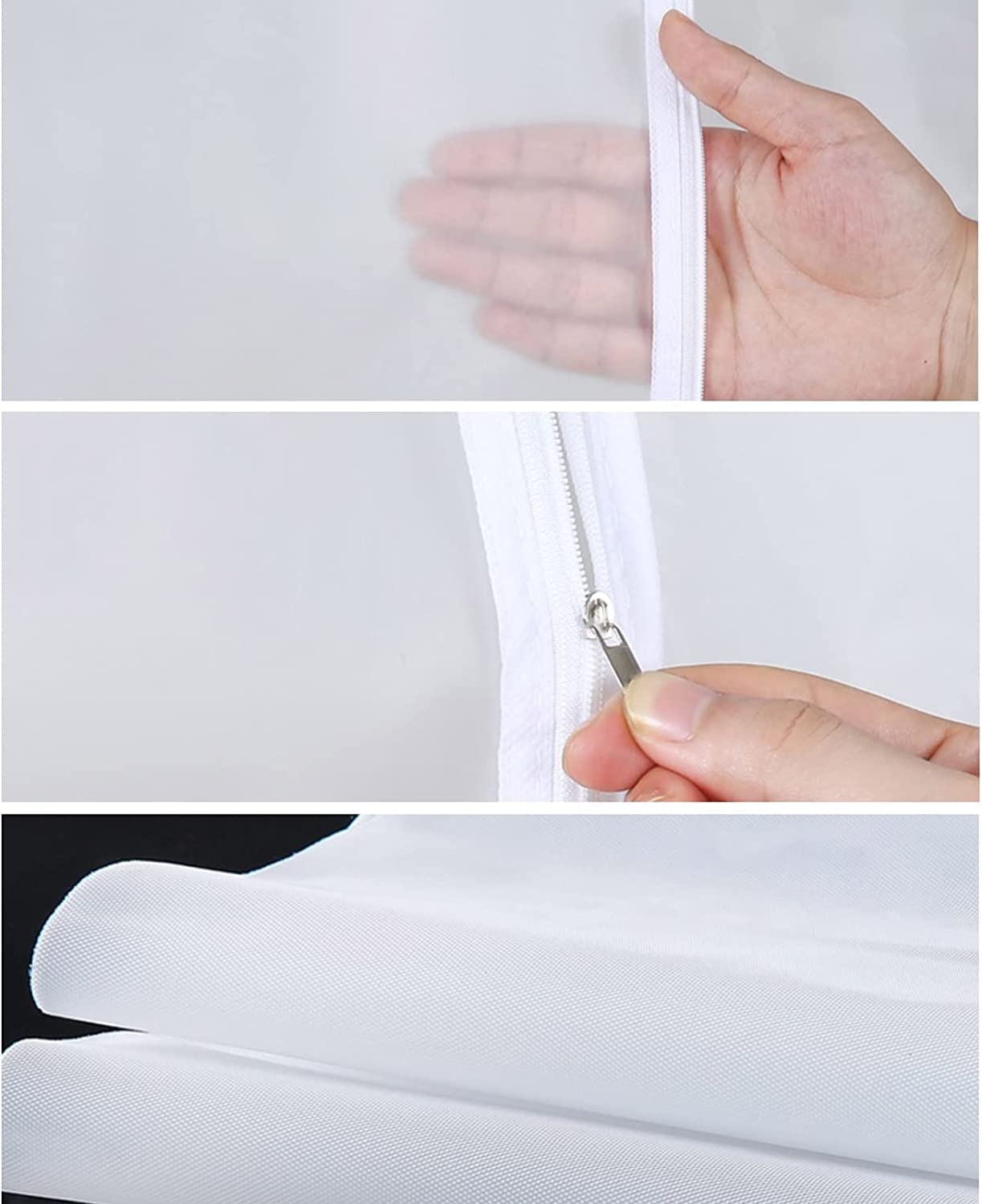 Amazon｜衣類カバー ロング 底閉じ ビニール/PEVA 半透明 カバー